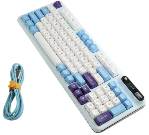 Фото: Клавіатура KZZI Z98 Rainbow Switch ENG/UKR WL/BT/USB Blue Sea (6977534870420) № 12 | KTC