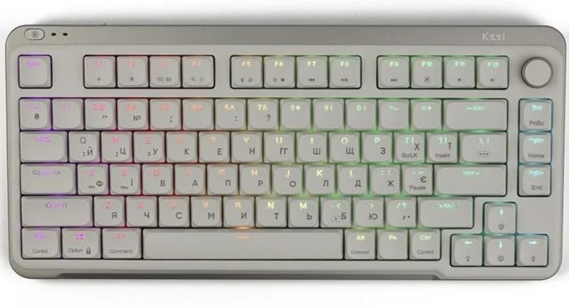 Фото: Клавіатура KZZI I75 Red Switch WL/BT/USB Grey (6977534870635) № 9 | KTC