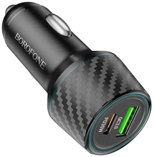 Фото: Автомобільний зарядний пристрій BOROFONE BZ21 Brilliant 48W Black (6941991101175) № 14 | KTC