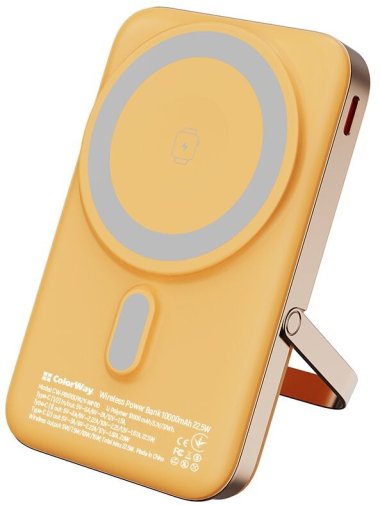 Батарея універсальна ColorWay 10000mAh 22.5W MagSafe/Watch Wireless 15W Amber (CW-PB100LPA2Y-WPDD)