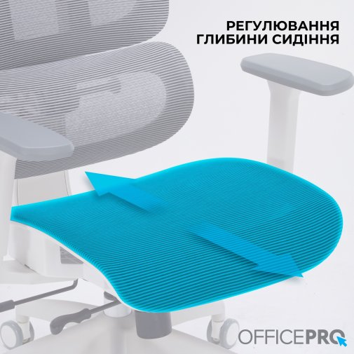 Крісло OfficePro Skyline OC680 White/Dark Gray (OC680-W-DG-DG)