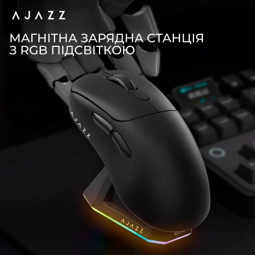 Фото: Миша Ajazz AJ179 Pro WL/BT/USB Black (AJ179-PRO-B) № 20 | KTC
