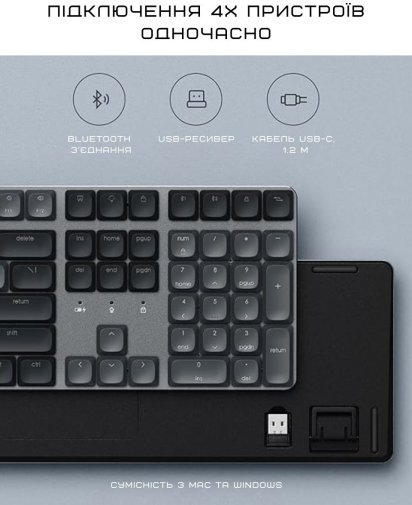 Клавіатура Satechi SM3 Slim ENG/UKR Dark (ST-KSM3DK-EN)