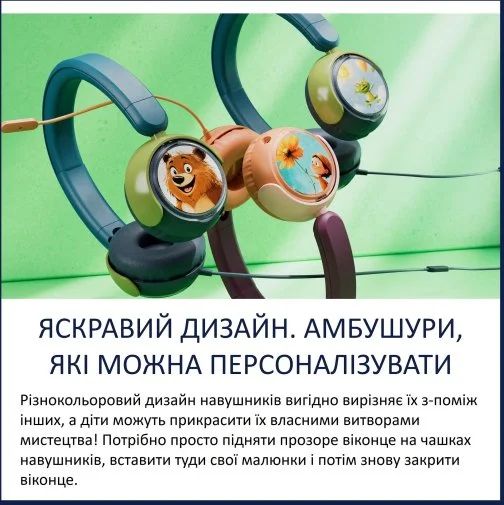 Фото: Навушники Philips Kids TAK2000CT/00 Chrystal Teal № 22 | KTC