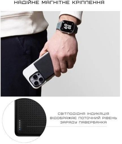 Фото: Батарея універсальна Native Union Active Magnetic 5000mAh 20W Black (ACTPB-5KMS-BLK) № 8 | KTC
