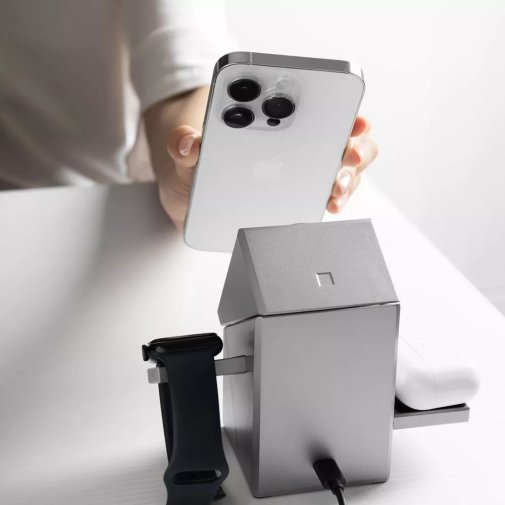 Бездротовий зарядний пристрій Proove Iron Hide 3in1 Qi2 Gray (WSIH15000003)