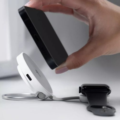 Бездротовий зарядний пристрій Proove Knocker 2in1 Qi2, White