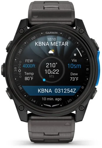Фото: Смарт годинник Garmin D2 Mach 2 - 51 mm Carbon Gray DLC Titanium with Vented Titanium Bracelet (010-02905-31) № 16 | KTC