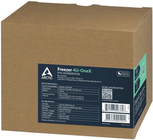 Кулер для процесора Arctic Freezer 4U-OneX (ACFRE00193A)