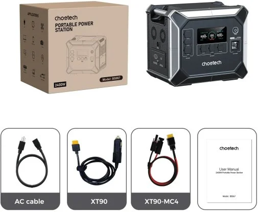 Фото: Зарядна станція Choetech BS067 2400W 2048Wh + Wi-Fi + BT № 8 | KTC
