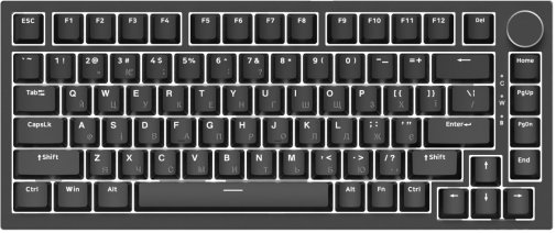 Клавіатура Ajazz AK820 Red Switch ENG/UKR USB Black (AK820-R-B)