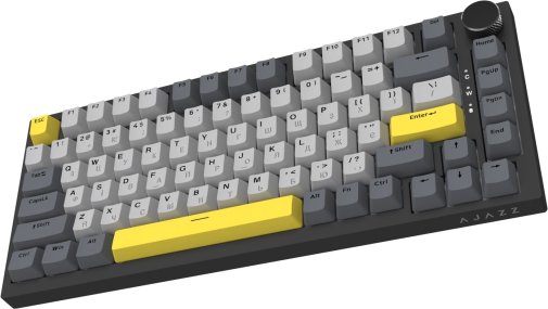 Клавіатура Ajazz AK820 Sea Salt Switch ENG/UKR USB Black (AK820-SS-BGY)