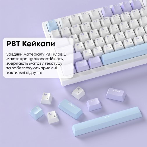 Клавіатура Ajazz AK820 Sea Salt Switch ENG/UKR USB White (AK820-SS-PWB)