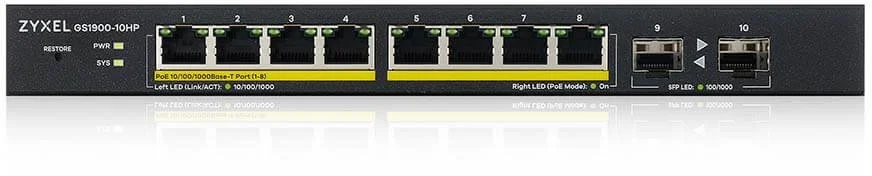 Фото: Комутатор Zyxel GS1900-10HP (GS1900-10HP-EU0101F) № 6 | KTC