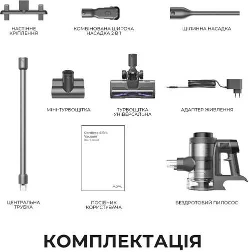 Фото: Ручний бездротовий пилосос Mova S7 (V2595E) № 13 | KTC