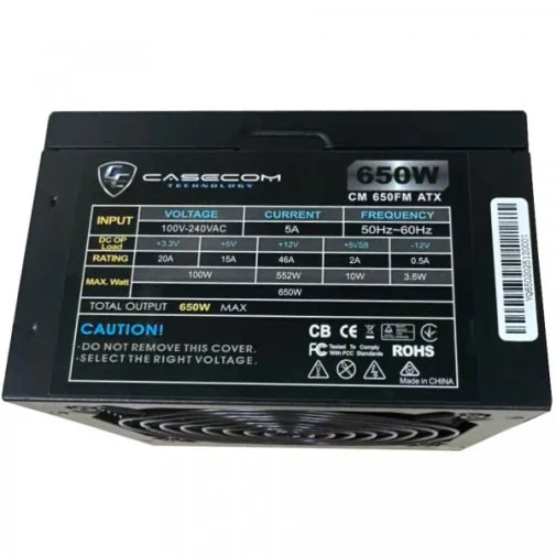 Фото: Блок живлення CaseCom 650W CM 650FM ATX № 5 | KTC