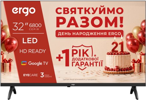Телевізор LED Ergo 32JHS6800 (Smart TV, Wi-Fi, 1366x768)