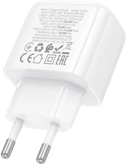 Фото: Зарядний пристрій Hoco CS55A Surplus White (6942007631549) № 15 | KTC