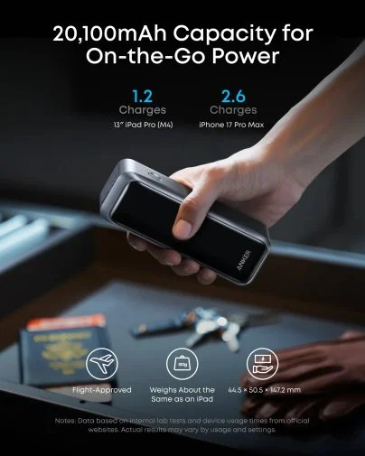 Фото: Батарея універсальна Anker Prime 20000mAh 220W Black (A110BH11) № 11 | KTC