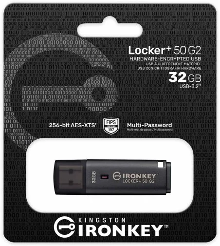Фото: Флешка USB Kingston IronKey Locker Plus 50 G2 32GB Black (IKLP50G2/32GB) № 8 | KTC