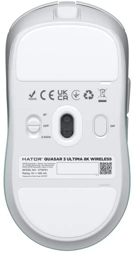 Фото: Миша Hator Quasar 3 Ultima 8K Wireless/BT White/Mint (HTM761) № 11 | KTC
