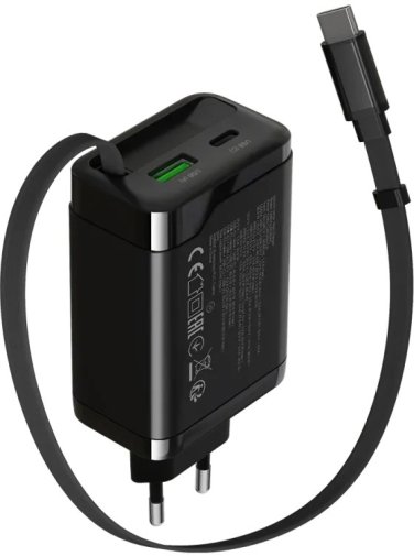Зарядний пристрій Canyon OnCharge 65RC GaN 65W Black (CNS-CURC65ACB)