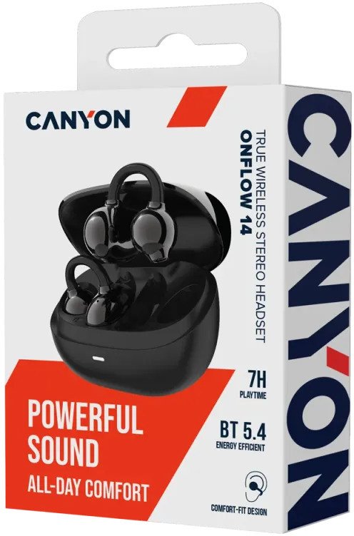 Навушники Canyon OnFlow 14 Black (CNS-TWS14B)
