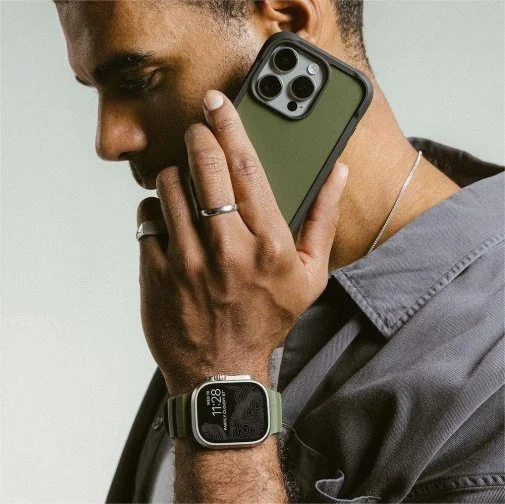 Фото: Ремінець Nomad for Apple Watch 46mm/49mm - Rocky Point Band Black Titanium Hardware Forest (NM014797858) № 23 | KTC
