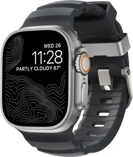 Фото: Ремінець Nomad for Apple Watch 46/49mm - Rocky Point Natural Titanium Hardware Storm (NM013596858) № 16 | KTC
