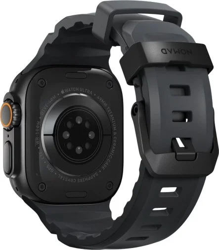 Фото: Ремінець Nomad for Apple Watch 46mm/49mm - Rocky Point Band Black Titanium Hardware Storm (NM014803858) № 19 | KTC