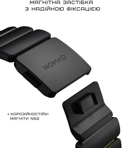 Фото: Ремінець Nomad for Apple Watch 46/49mm - Stratos Black Hardware Black (NM011154858) № 17 | KTC