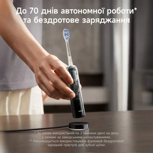 Фото: Електрична зубна щітка Laifen Wave PRO Silver Alum (1TB92-A-XX-SI-002) № 22 | KTC