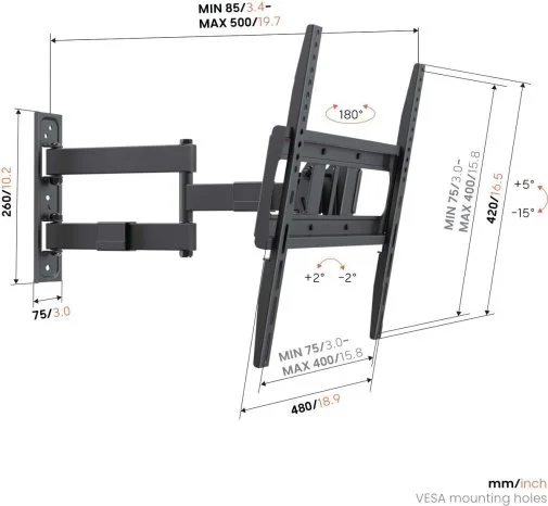 Фото: Кронштейн Vogels UP 4043 Black (8440430) № 6 | KTC
