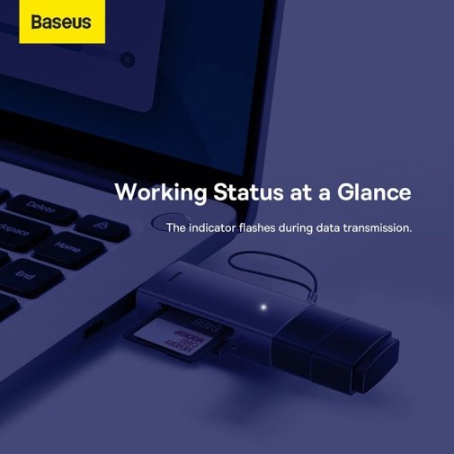 Кардрідер Baseus Lite Series Card Reader Grey (WKQX060113)