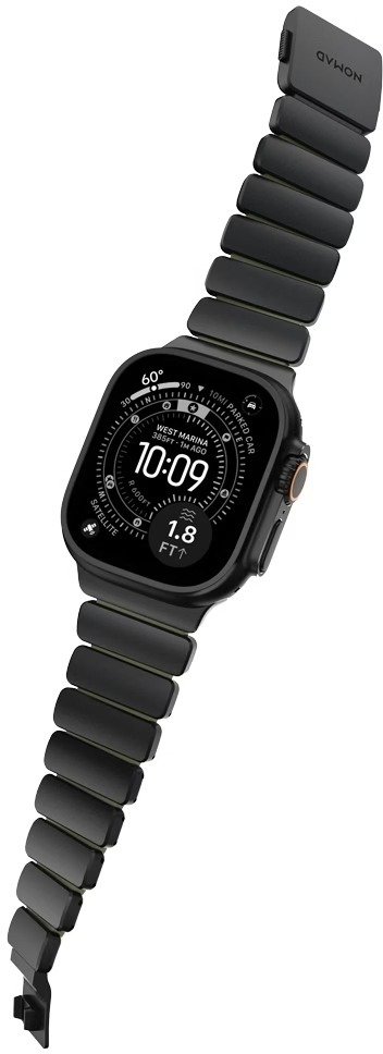 Ремінець Nomad for Apple Watch 46/49mm - Stratos Black Hardware Forest (NM009575858)