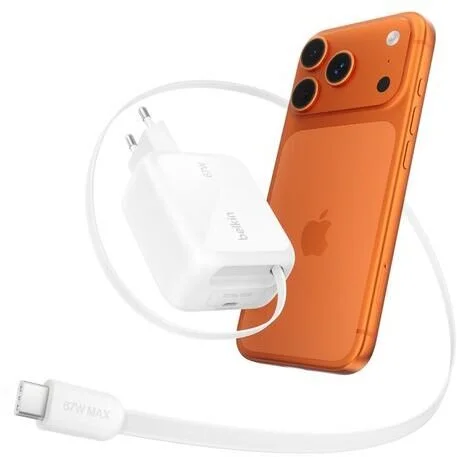 Зарядний пристрій Belkin UltraCharge GaN 67W White (WCH022KQWH)
