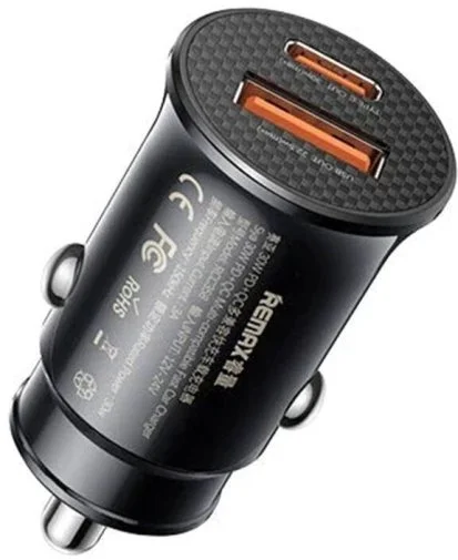 Фото: Автомобільний зарядний пристрій Remax RCC358 QC PD 30W Black (6954851217466) № 3 | KTC