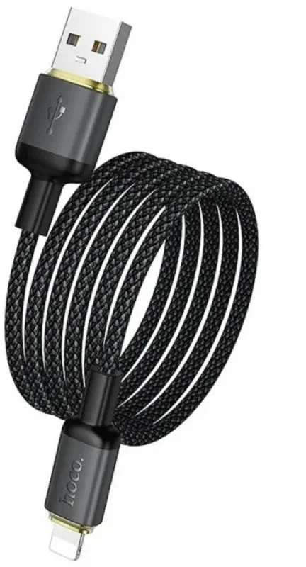 Фото: Кабель Hoco X128 Benefit 12W AM / Lightning 1m Black (6942007681070) № 9 | KTC