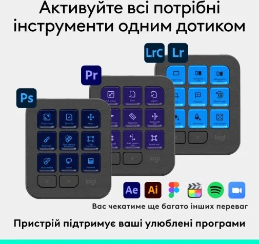 Фото: Клавіатура Logitech MX Creative Console Graphite (920-012931) № 14 | KTC