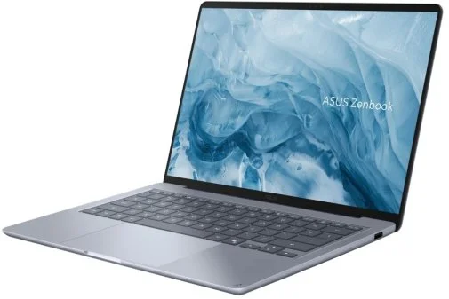 Фото: Ноутбук ASUS Zenbook 14 UX3480QA-U1111W Arctic Blue - 14" OLED 60 Гц / Snapdragon X1 / X1-26-100 / DDR5 8 ГБ / PCI-E SSD 256 ГБ / Adreno GPU № 8 | KTC