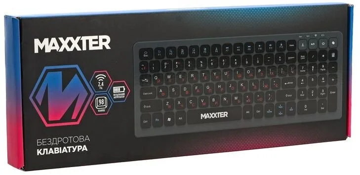 Фото: Клавіатура Maxxter KBW-C02B-UA Wireless Black/Grey № 13 | KTC