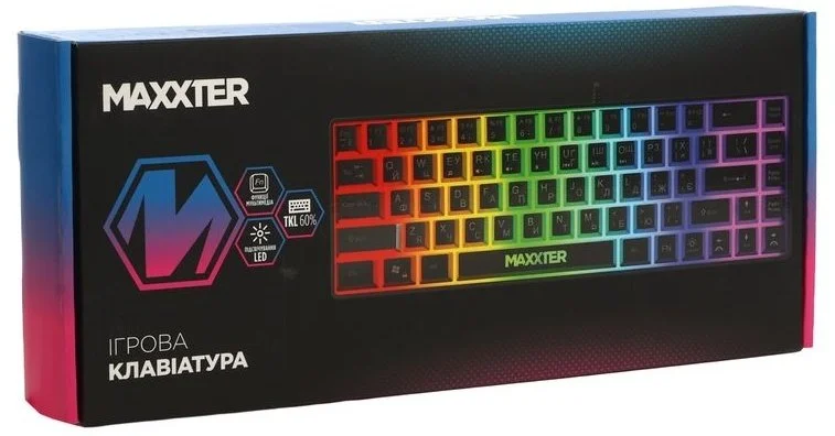 Фото: Клавіатура Maxxter KBG-C03BUL-UA USB Black № 15 | KTC