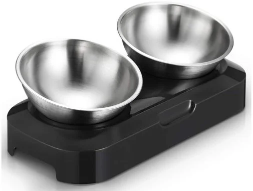 Фото: Годівниця подвійна з металевими мисками Me&Pet NMP27 Grey № 15 | KTC