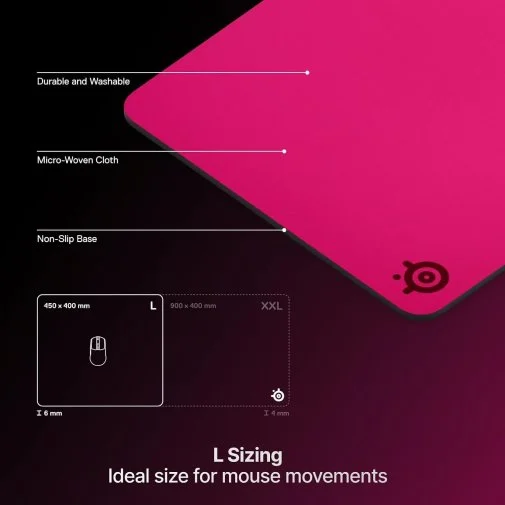Фото: Килимок SteelSeries QcK Heavy Large Magenta (63479) № 8 | KTC