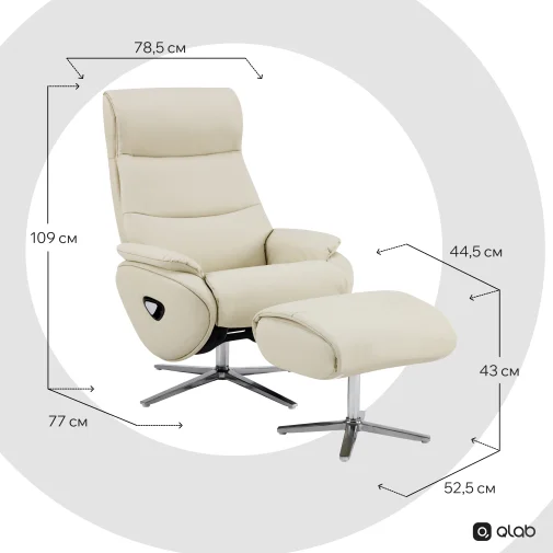 Фото: Крісло-реклайнер Qlab RC210B Black № 31 | KTC