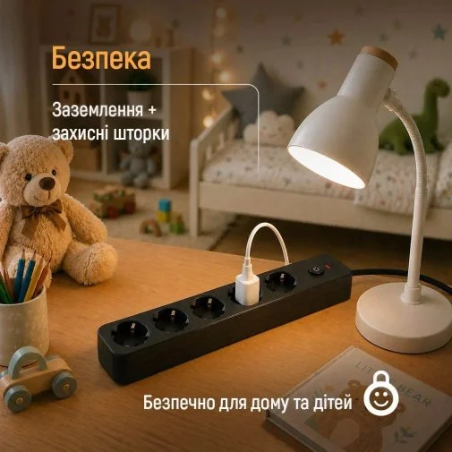 Фото: Мережевий фільтр ColorWay CW-PSEA1653BK 5/3m Black № 22 | KTC
