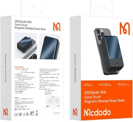 Фото: Батарея універсальна McDoDo MC-5021 Magnetic 20000mAh 20W Black № 15 | KTC