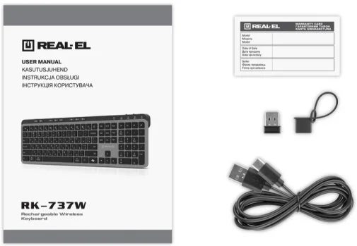 Фото: Клавіатура Real-EL RK-737W Wireless Black/Grey (EL123100060) № 22 | KTC