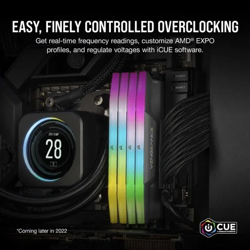 Фото: Оперативна пам’ять Corsair Vengeance RGB Gray DDR5 2x32GB (CMH64GX5M2D6000Z40) № 11 | KTC