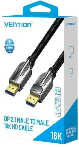 Фото: Кабель Vention v2.1 16K 30Hz DP / DP 5m Black (HGABJ) № 10 | KTC